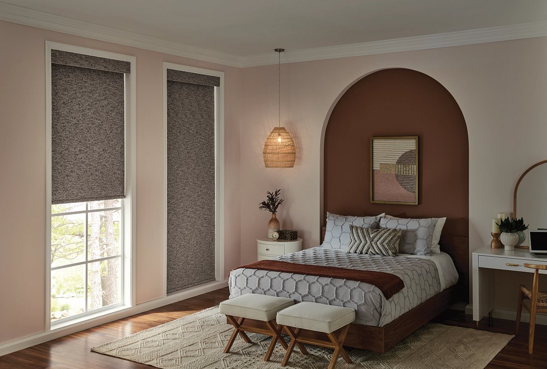 Roller shades installed by The Blind Guy