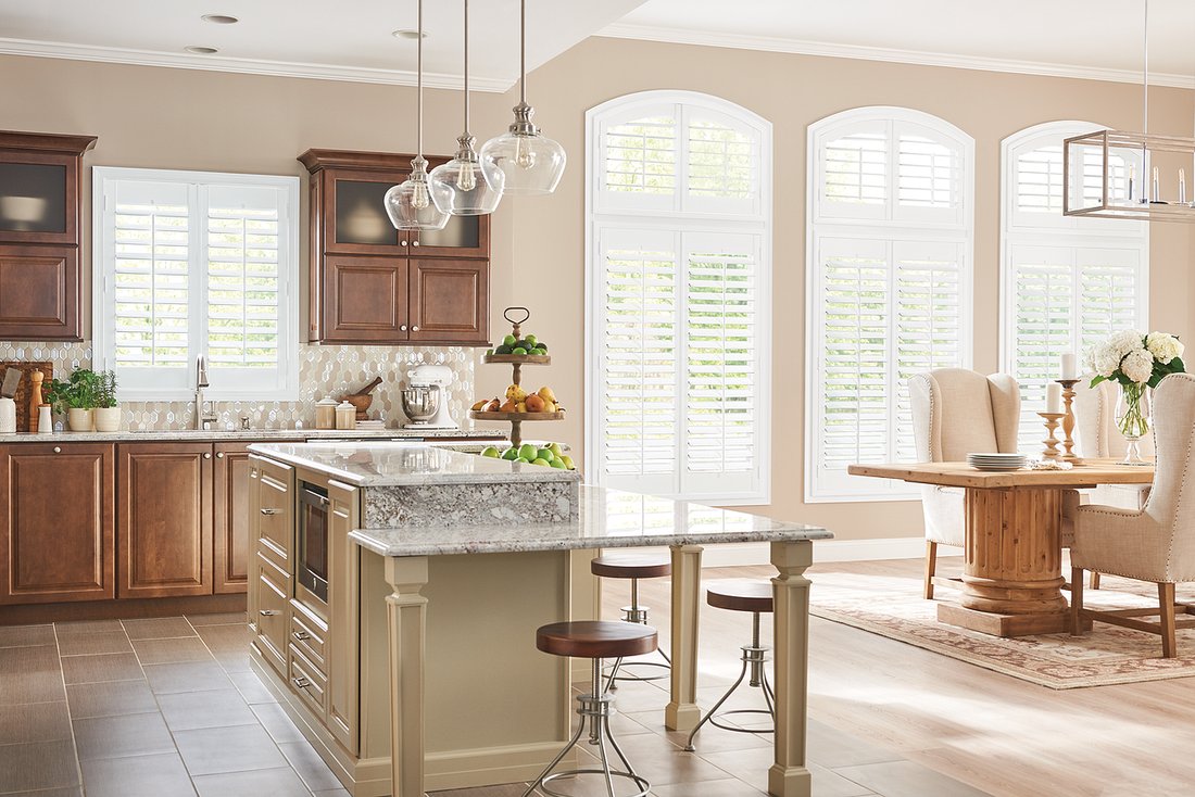 Plantation shutters installed in a Wenatchee Valley home